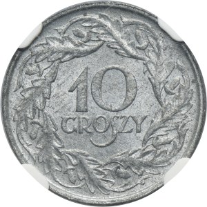 General Government, 10 groszy 1923 - NGC MS64