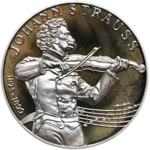 Austria, Johann Strauss Medal, On the Beautiful Blue Danube