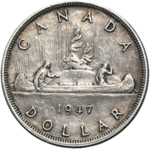 Kanada, George VI, 1 dolár Ottawa 1947 - tupý typ