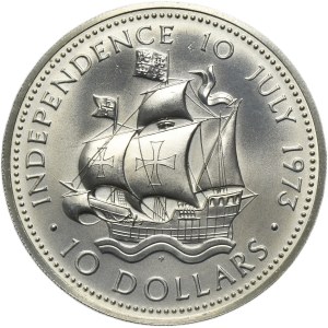 Bahamas, Elizabeth II, 10 Dollars 1973 - Independence