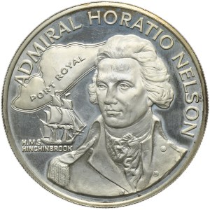 Jamaica, Elizabeth II, 10 Dollars Wawa 1976 - Horatio Nelson