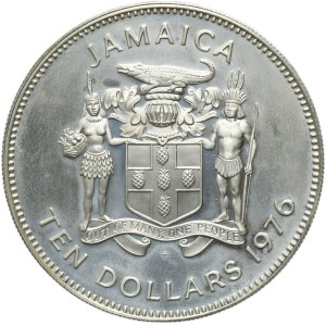 Jamaica, Elizabeth II, 10 Dollars Wawa 1976 - Horatio Nelson