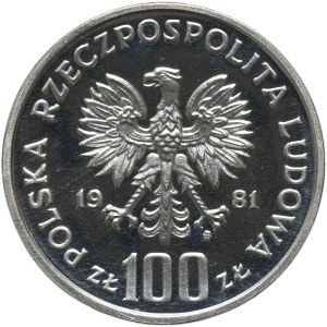 PRÓBA, 100 złotych 1981 Kościół Mariacki w Krakowie