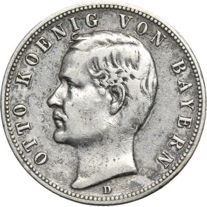 Germany, Bavaria, Otto, 5 Mark Munich 1898 D