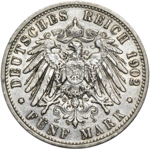 Germany, Kingdom of Prussia, Wilhelm II, 5 Mark Berlin 1902 A