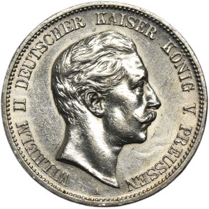 Germany, Prussia Kingdom, Wilhelm II, 5 Mark Berlin 1908 A