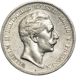 Germany, Prussia Kingdom, Wilhelm II, 5 Mark Berlin 1908 A