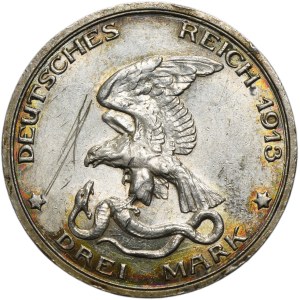 Germany, Kingdom of Prussia, Wilhelm II, 3 Mark Berlin 1913 A