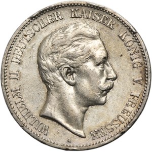 Germany, Prussia Kingdom, Wilhelm II, 5 Mark Berlin 1907 A