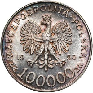 100.000 złotych 1990 Solidarność - TYP A