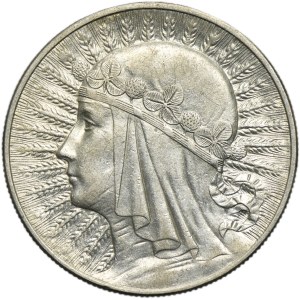Hlava ženy, 10 zlotých Varšava 1933