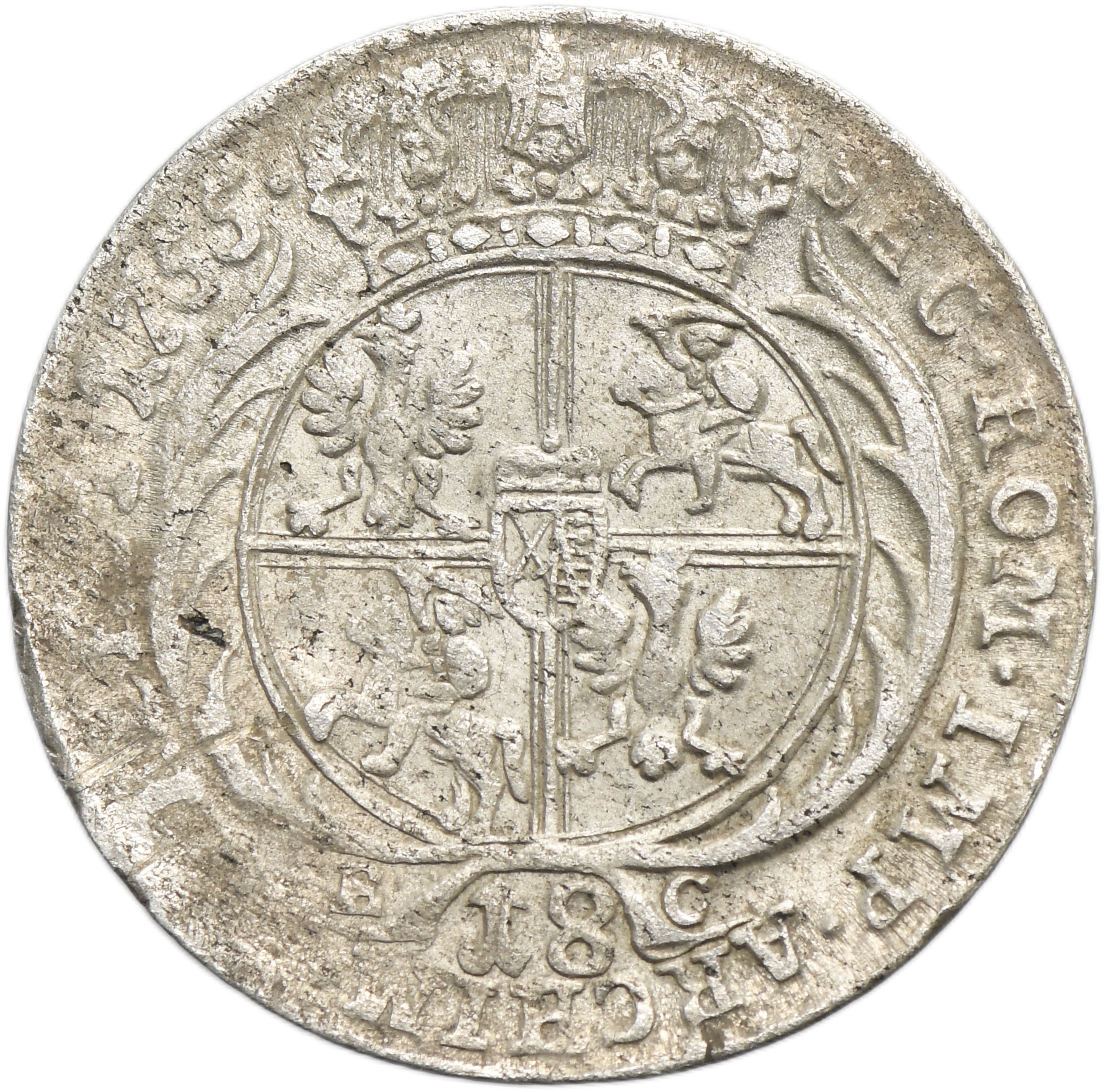 Augustus III of Poland, 18 Groschen Leipzig 1755 EC - 網上拍賣/ 網上投標- 價格