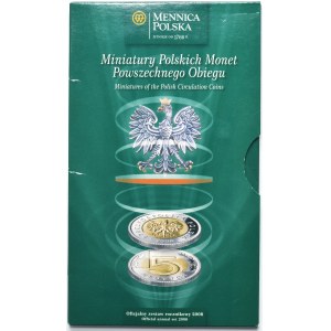 Set, Miniatures of Polish Coins of General Circulation 2008