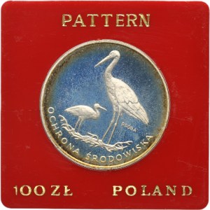 SAMPLE, 100 zloty 1982 Environmental Protection, Storks