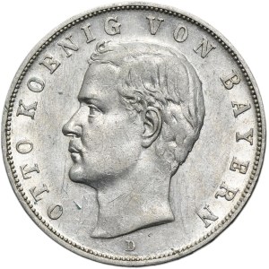 Germany, Bavaria, Otto, 3 Mark Munich 1912 D