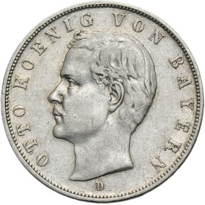 Germany, Bavaria, Otto, 3 Mark Munich 1909 D