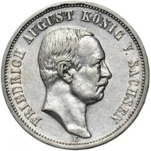 Germany, Kingdom of Saxony, Friedrich August III, 3 Mark Muldenhütten 1909 E