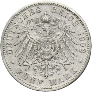 Germany, Bavaria, Otto, 5 Mark Munich 1902 D