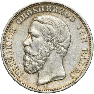 Germany, Grand Duchy of Baden, Friedrich I, 5 Mark Karlsruhe 1901 G