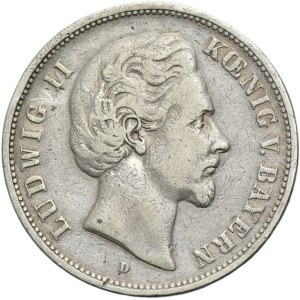 Germany, Kingdom of Bavaria, Ludwig II, 5 Mark Munich 1876 D