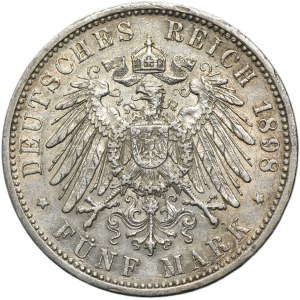 Germany, Kingdom of Prussia, Wilhelm II, 5 Mark Berlin 1898 A