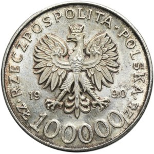 100,000 PLN 1990 Solidarity - TYPE A