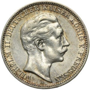 Germany, Kingdom of Prussia, Wilhelm II, 3 Mark Berlin 1910 A