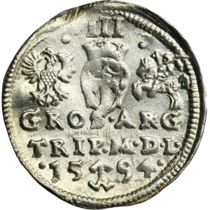 Zygmunt III Waza, Trojak Wilno 1594 - kropki po III
