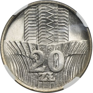 20 złotych 1973 Wieżowiec i kłosy - NGC MS66
