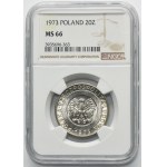 20 złotych 1973 Wieżowiec i kłosy - NGC MS66