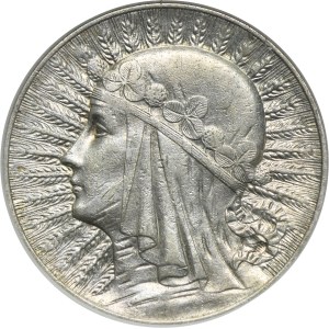 Głowa Kobiety, 5 złotych Londyn 1932