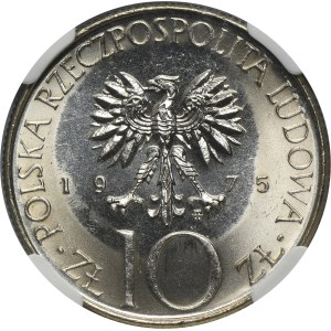 10 złotych 1975 Adam Mickiewicz - NGC MS67