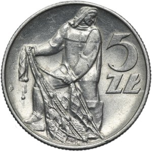 5 złotych 1974 Rybak - drobne słoneczko