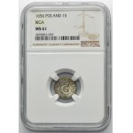 Riga under Sweden, Karl X Gustav, Schilling Riga 1656 - NGC MS61