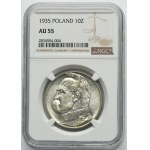Pilsudski, 10 gold 1935 - NGC AU55