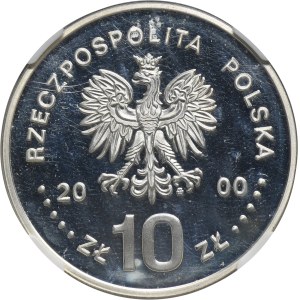 10 oro 2000 Jan II Kazimierz, busto - NGC PF67 ULTRA CAMEO