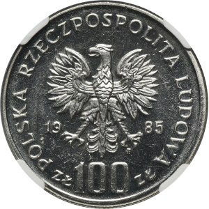 100 złotych 1985 Centrum Zdrowia Matki Polki - NGC MS63