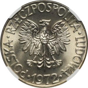 10 złotych 1972 Kościuszko - NGC UNC DETAILS