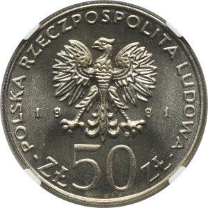 50 zloty 1981 Ladislaus I Herman - NGC MS68