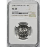 20 złotych 1985 - NGC MS63