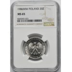 20 złotych 1986 - NGC MS65