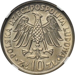 10 gold 1964 Casimir the Great - NGC MS65 - relief inscription on obverse