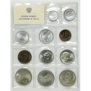 Set, Polish Coins Issued in 1976 (11 pieces).