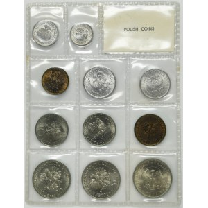 Set, Polish Coins Issued in 1976 (11 pieces).