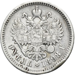 Rusko, Mikuláš II., rubľ Petrohrad 1898 АГ