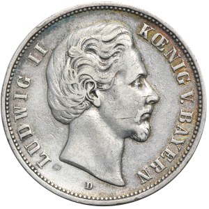 Germany, Kingdom of Bavaria, Ludwig II, 5 Mark Munich 1876 D