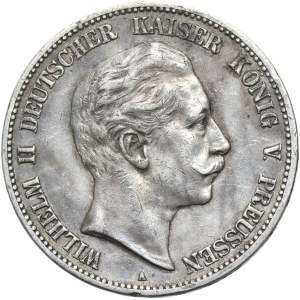 Germany, Prussia Kingdom, Wilhelm II, 5 Mark Berlin 1907 A