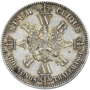 Germany, Kingdom of Prussia, Wilhelm I, Crown Thaler Berlin 1861