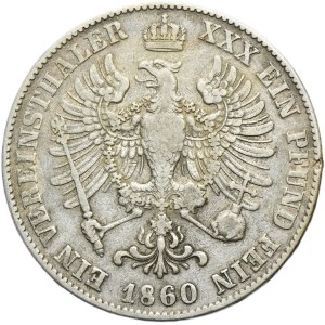 Germany, Kingdom of Prussia, Friedrich Wilhelm IV, Thaler Berlin 1860 A