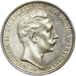 Germany, Kingdom of Prussia, Wilhelm II, 3 Mark Berlin 1910 A
